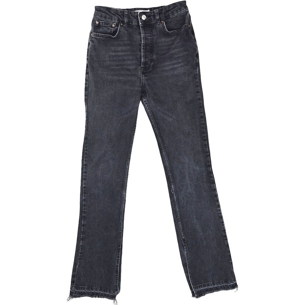 We The Free Raw Hem Straight Leg Faded Black Jeans 27 y2k 90s
